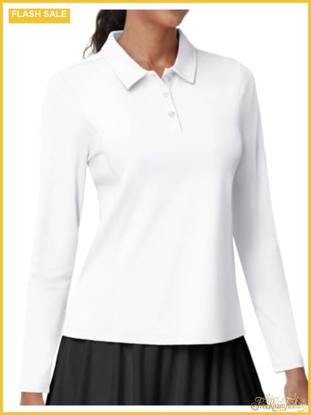 Women's Long Sleeve Golf Polo Shirt UPF 50+ Quick Dry Collared